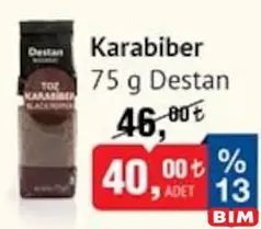 DESTAN KARABİBER 75 G